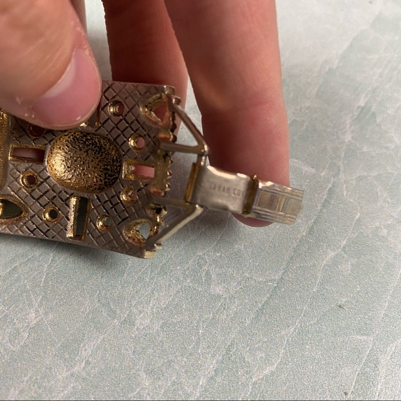 Vintage Sarah Coventry chunky paneled bracelet - Picture 5 of 7